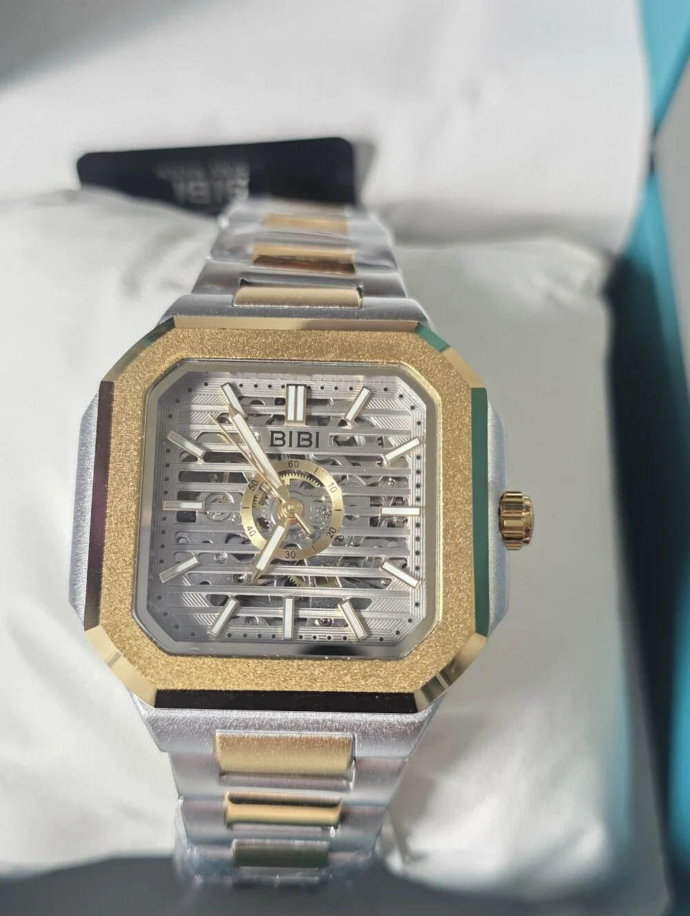 343. BiBi Two-Tone Gold and Silver Skeleton Watch